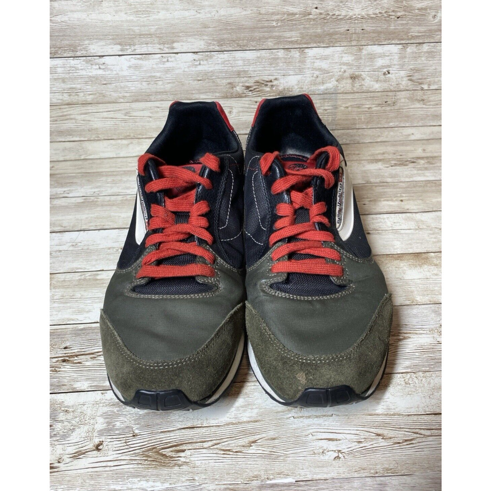 Diesel Shoes Mens Size 9 Aramis Black Grey Red Leather Y2K Vintage
